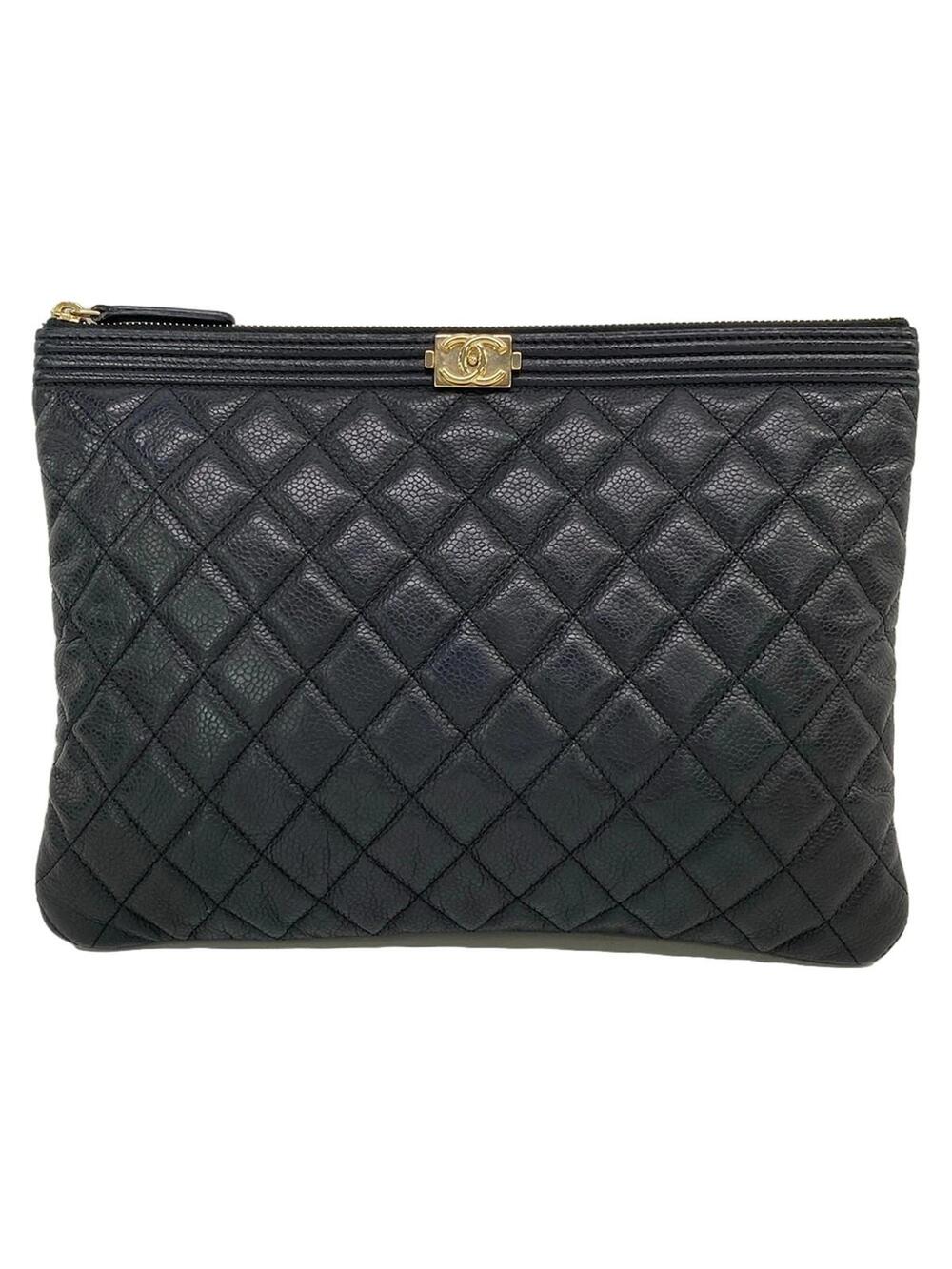 Chanel Boy Black Soft Calfskin Clutch #373531C14B